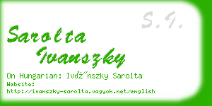 sarolta ivanszky business card